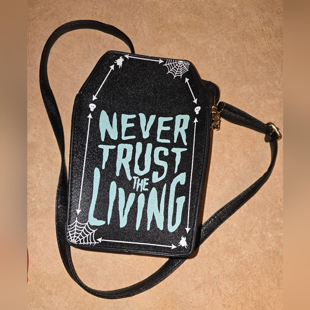 Black, Green And White Graphic Crossbody Bag